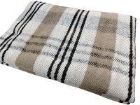 Плед-одеяло полушерстяное. Цвет  бежево - коричневый . 3189