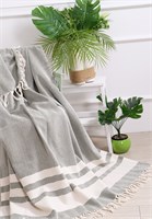 Плед 80% хлопок. Норвежский оливковый. 145х200 см. 3196