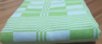 Одеяло байковое 140х205 "Клетка" салатовая