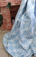 Одеяло байковое жаккард. Элегант (бирюзовый) 