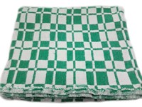 Одеяло байковое клетчатое зелёное.