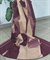Одеяло из мериносовой шерсти тканое "Кошки" (бордовые) - фото 7063
