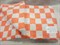 Одеяло байковое "Клетка" оранжевое. 100 % хлопок , легкое, ОБ-420ор.