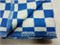 Одеяло байковое "Клетка" синее. 100 % хлопок , легкое, ОБ-420син.
