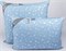 Подушка пуховая "Лея". с кантом , чехол из хлопка, голубая П00857