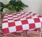 Одеяло детское байковое "Клетка", красное, 100% хлопок, ОБ-420 д.кр.