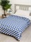 Одеяло байковое "Клетка" синее. 100 % хлопок , легкое, ОБ-420син.