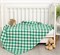 Одеяло  детское  байковое  "Клетка", зелёное, 100% хлопок, ОБ-420/д.зел.